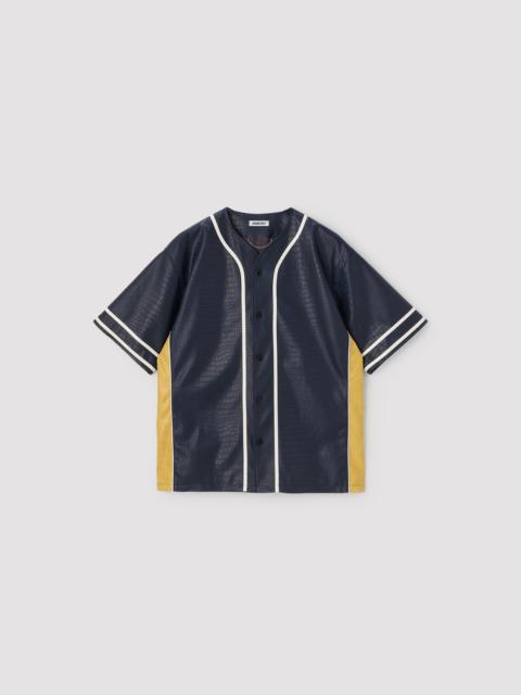Ambush FAKE CROCODILE LEATHER BASEBALL SHIRT