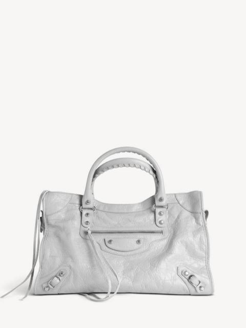 BALENCIAGA Women's Le City Bag Medium in Light Grey