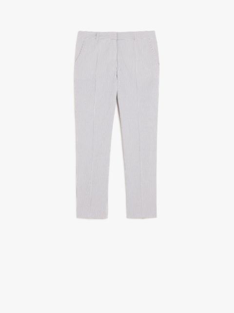 WEEKEND Max Mara STARLET Seersucker fabric trousers