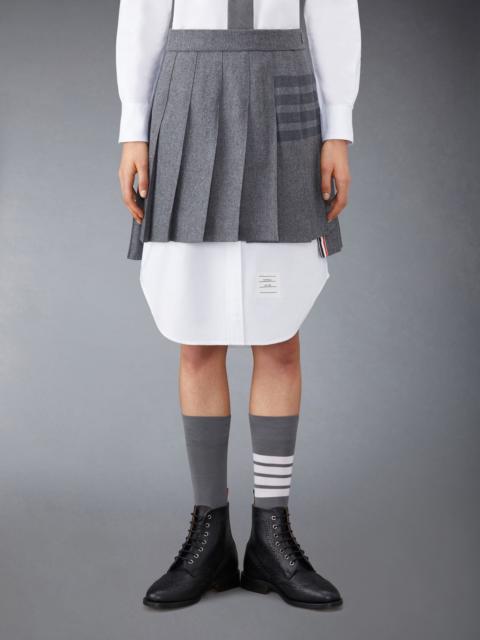 4-Bar stripe pleated skirt