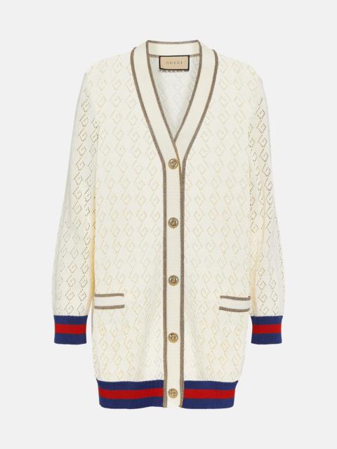 GUCCI GG jacquard cotton cardigan