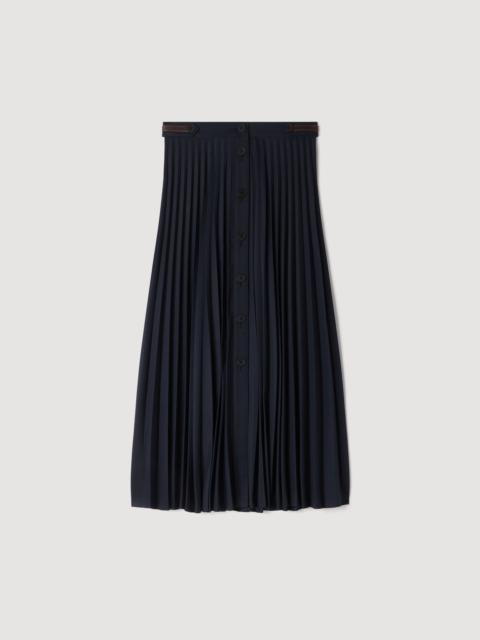 Sandro LONG PLEATED SKIRT