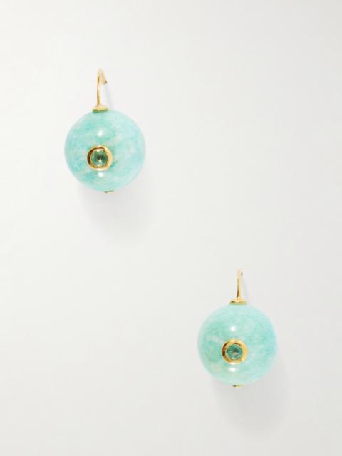 LIZZIE FORTUNATO Comet Beaded Amazonite Earrings