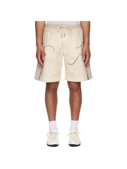 Beige 'The Multi-Tattoo' Shorts