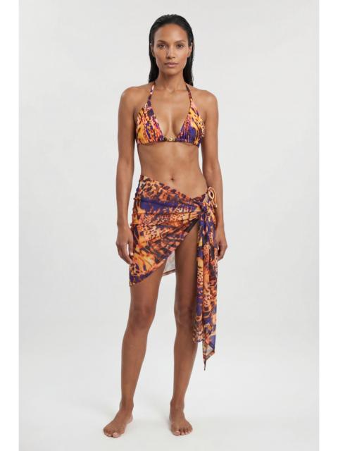 KAREN MILLEN Abstract Animal Mesh Beach Skirt
