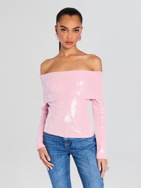 RETROFÊTE JOURDANA SEQUIN KNIT TOP