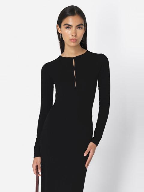 John Elliott GEMINI RIB LS KEYHOLE MIDI DRESS