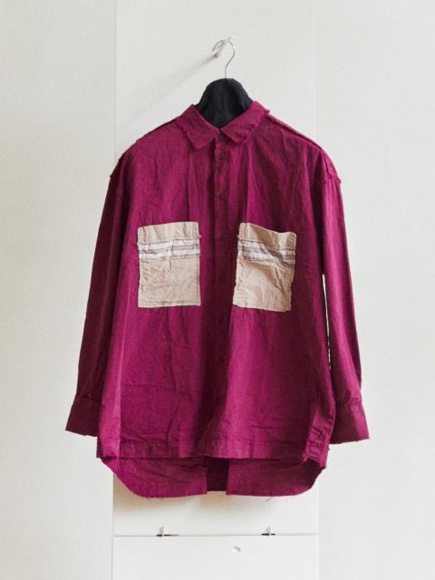 CASEY/CASEY HAMNET SHIRT POCKET PATCHWORK - RASPBERRY
