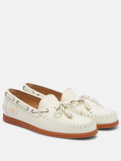 Valentino Palm Avenue VLogo leather boat shoes