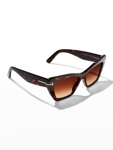 TOM FORD Wyatt Plastic Cat-Eye Sunglasses