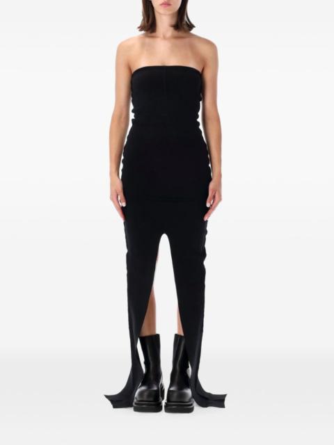Rick Owens strapless slit-detail dress