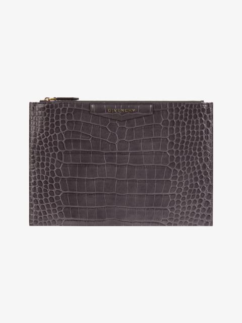 Givenchy Antigona medium pouch in crocodile effect leather