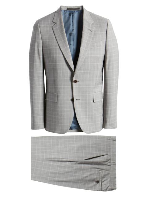 Tailored Fit Plaid Wool Suit