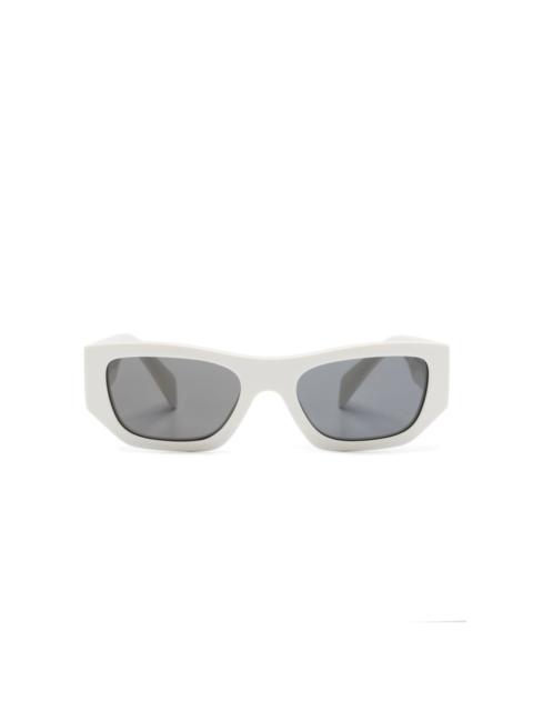 logo-lettering rectangle-frame sunglasses