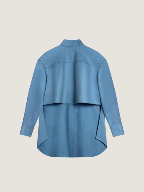 Givenchy BACK-TO-FRONT TIE-UP SHIRT IN NAPPA LEATHER