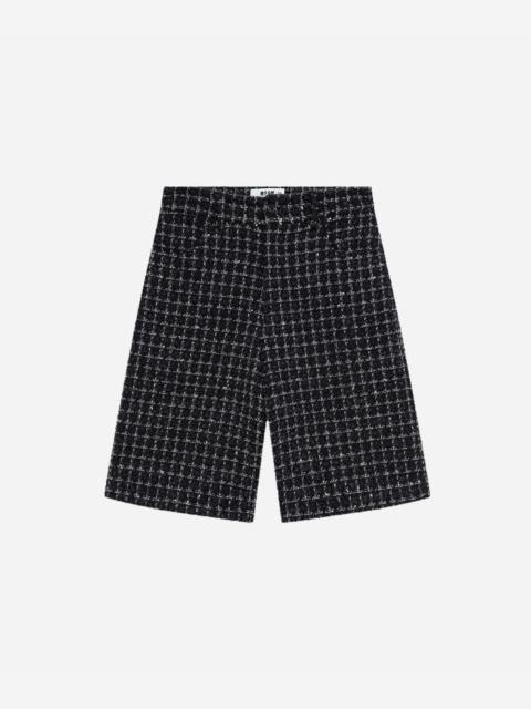 MSGM Bouclé tweed bermuda shorts