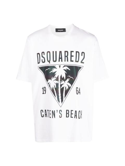 DSQUARED2 graphic-print cotton T-shirt | REVERSIBLE