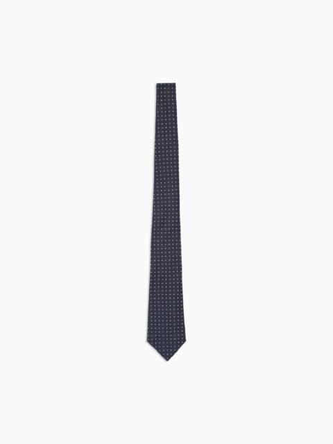 GIORGIO ARMANI PURE SILK POLKA-DOT JACQUARD TIE