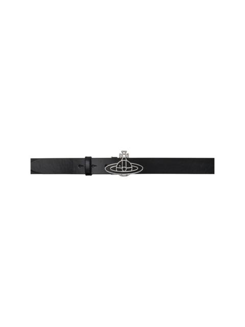 Vivienne Westwood Black Thin Line Orb Belt