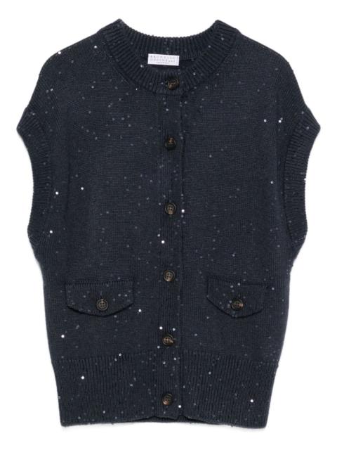 sequin-embellished cardigan