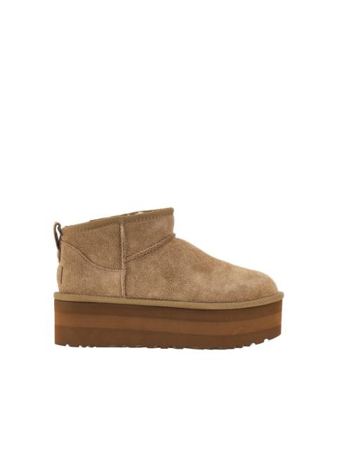 UGG CLASSIC ULTRA MINI PLATFORM ANKLE BOOTS