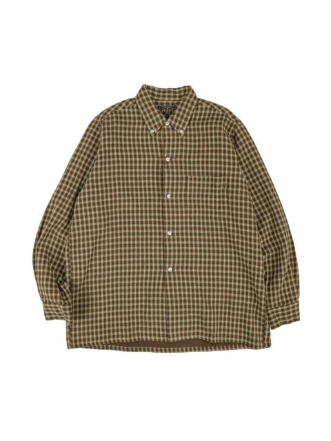 BEAMS PLUS Open B.D. Panama Plaid Double Face Brown
