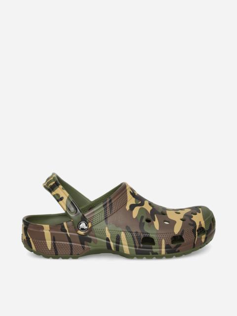 crocs Classic Camouflage Clogs Army Green