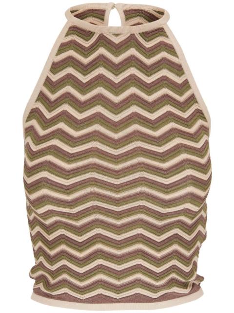 SAINT LAURENT chevron knitted top