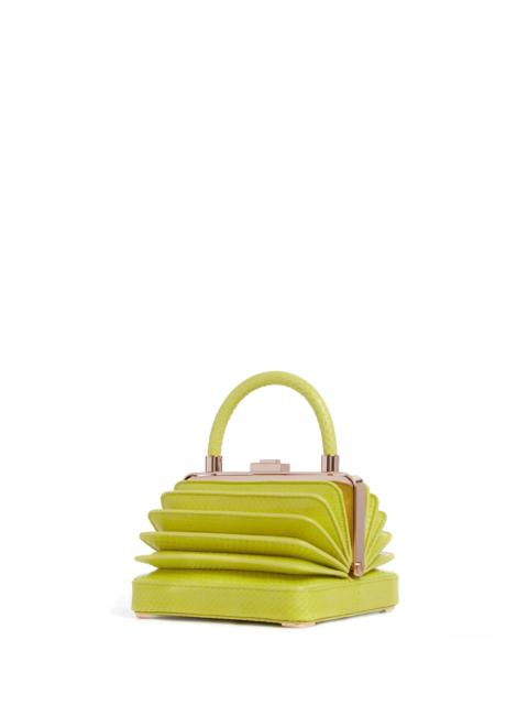 GABRIELA HEARST Small Diana Bag in Lime Adamite Snakeskin