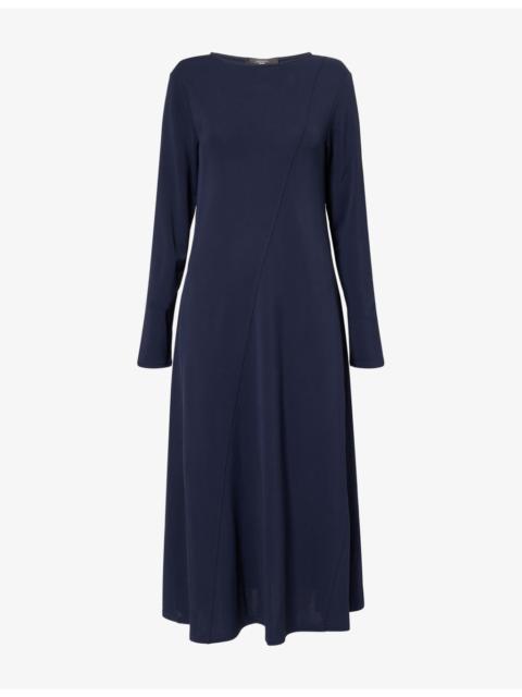 WEEKEND Max Mara Acro Long-Sleeves Stretch-Woven Midi Dress