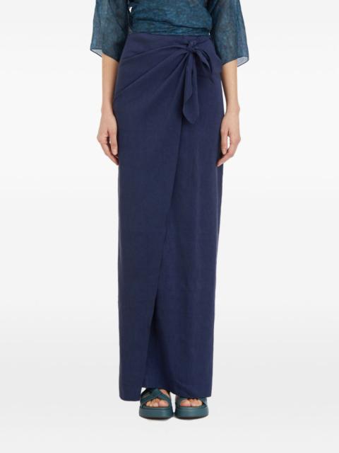 cortana wrap-style maxi skirt