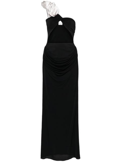 MAGDA BUTRYM floral appliquÃ© one-shoulder dress