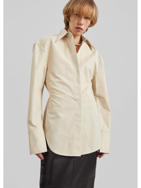 The Frankie Shop Bec Padded Shirt - Beige