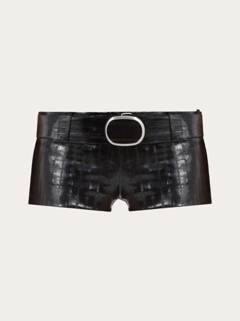 FERRAGAMO LOW RISE NAPPA SHORT