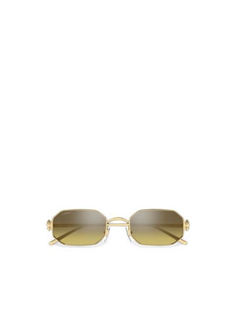 Cartier geometric-frame stud-detail sunglasses