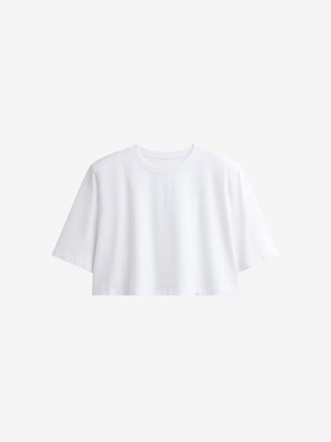 The Frankie Shop Kelan Padded Cropped Tee - White