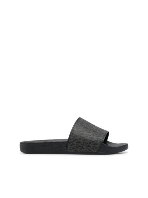 MICHAEL KORS Jake monogram logo-print slides