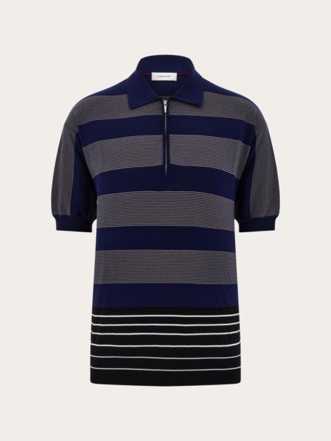 FERRAGAMO Polo shirt with zip collar