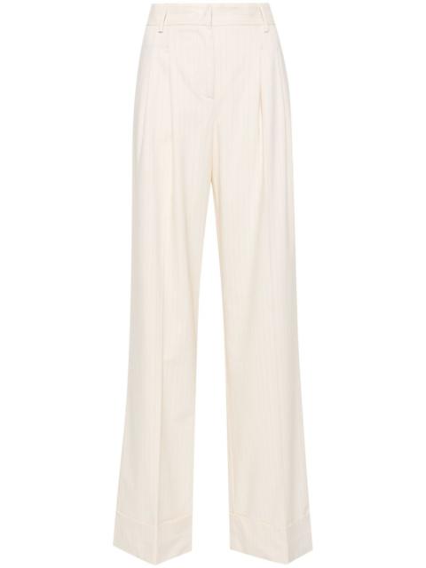 THE ANDAMANE Nathaniel pinstripe wide-leg trousers