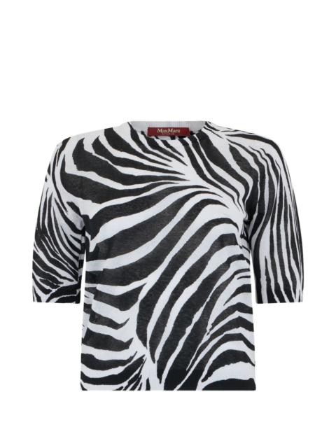Max Mara zebra-print top