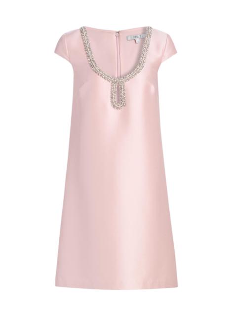 BADGLEY MISCHKA Women's Mikado Embellished Neck Cocktail Dress - Blush