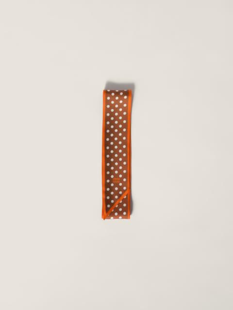 Miu Miu Printed twill scarf