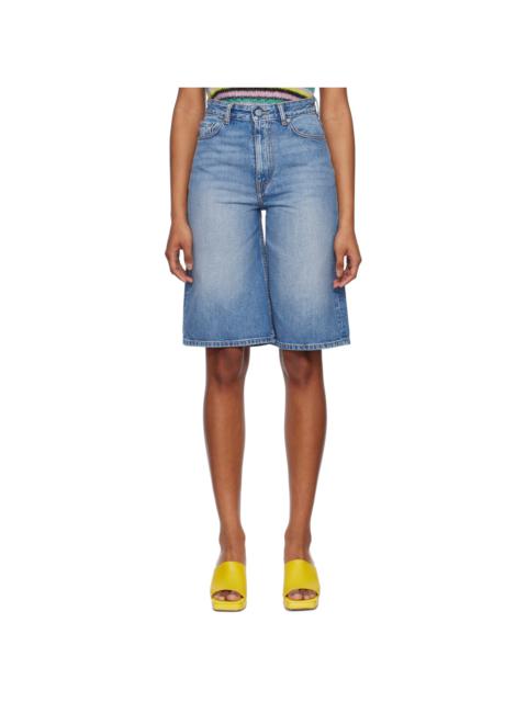 【CHLOE】PATCHWORK DENIM BERMUDA SHORTS●CH25SDS02158476 Chloé Bermuda shorts in denim patchwork | TheDoubleF