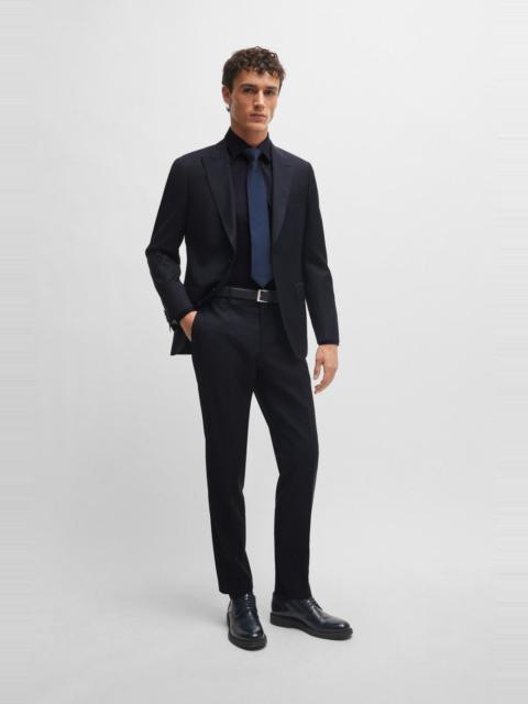 BOSS SLIM-FIT SUIT IN MICRO-PATTERNED VIRGIN WOOL