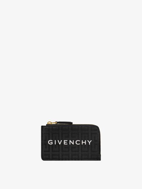Givenchy GIV CUT CARDHOLDER IN 4G COATED CANVAS AND LEATHER