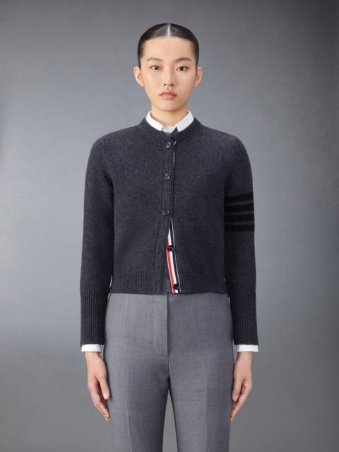 Thom Browne Wool 4-Bar Raven Icon Crew Neck Cardigan