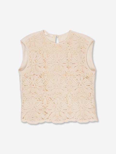 SLOWEAR Regular fit top in macramé lace
