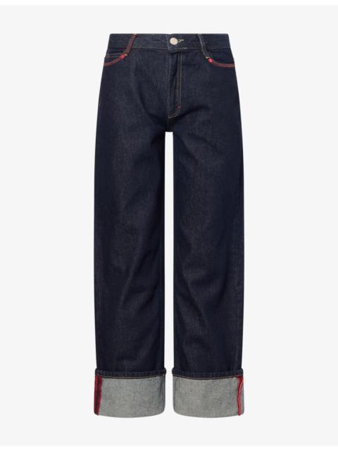 DAMSON MADDER. Montana Straight-Leg Denim Jeans