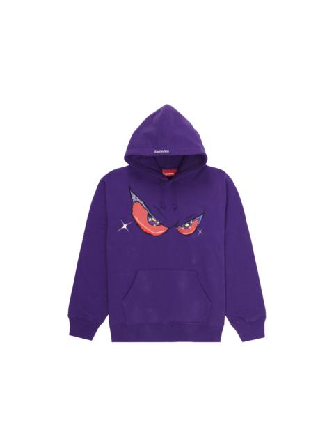 Supreme Supreme Eyes Hooded Sweatshirt Purple