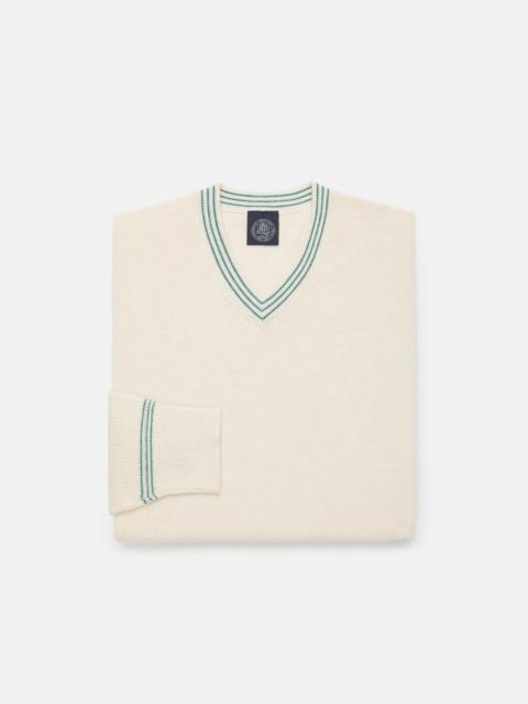 J. PRESS COTTON-CASHMERE CRICKET SWEATER - TRIM FIT